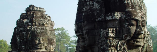 Bayon --- Two 4-faced towers
