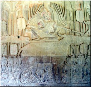 10 Yama, God of Death (Judgement and hell) riding a buffalo (from Angkor Wat).jpg