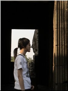 03-04 Bayon --- kissing each other (taken by Mom).JPG
