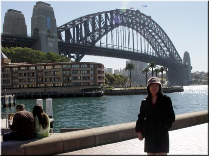 Day 3 - 01 Against Sydney Harbour Bridge at the Rocks area.jpg
