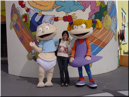 Day 7 - 08 With Dreamworld Nicktoon characters Eliza Thornberry (right) & Tommy Pickle.jpg