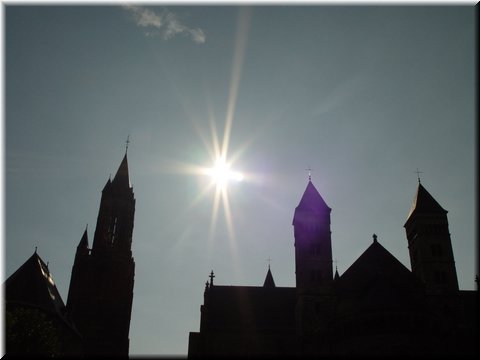 Day 07.09 (Holland)-Towers of St. Servaas Basilica and St. John Church beside Vrijthof Plaza in Maastricht.jpg