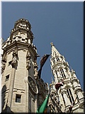 Day 05.05 (Belgium)-Towers of City Hall ('Hotel de Ville' in old time) in Grand Place in Brussels.jpg