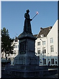 Day 07.12 (Holland)-A statue with a fire sword beside the town hall plaza (Market Place) in Maastricht.jpg