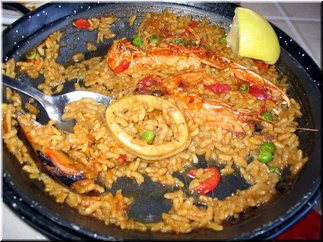 01 Madrid --- 05 Paella (fried rice with seafood; half eaten) which we had.jpg