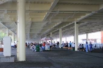 11-Steams were injected out frequently a day to cool visitors