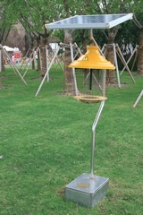 23-A mosquito killing lamp with electricity supplied by solar energy