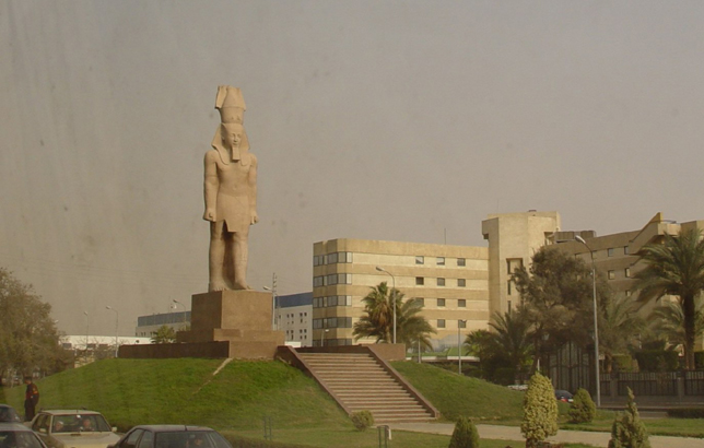 02_01 First glance at Cairo --- a Ramses II statue in downtown.jpg