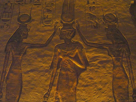 Egypt 2004---D08-02-17 A closer look (Hathor (left) & Isis (right)  blessing Nefertari).JPG