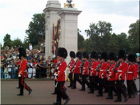 11 Royal guard parade in front of Buckingham Palace, London, UK.jpg