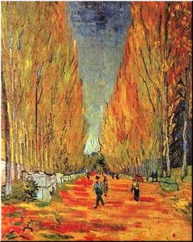 04-02-06-01 A painting 'Allee des Alycamps' by van Gogh (from postcard).jpg