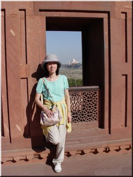 Day 5 --- 09 Agra Fort (Taj Mahal in background).jpg