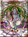 05 Another glass window with Shiva (middle) his wife Parvati & son Ganesh.jpg