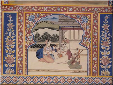Day 2 --- 02-03 Mandawa Castle (a Mughal wall painting).jpg