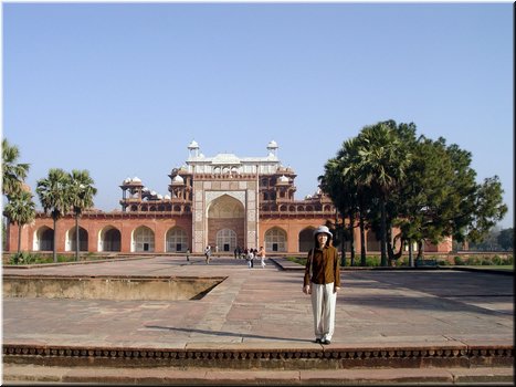 Day 6 --- 01-03 Akbar's Mausoleum (background is the building holding the tomb).jpg