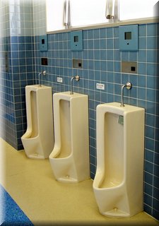 19 An intersting restroom with small TV screens above toilets.JPG