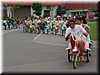 02-02-01-007 Our group riding chained tricycles at Onuma National Park.JPG