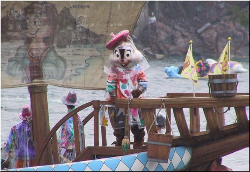 48 Disney Sea -- one of the two squirrels in a parade on water.jpg