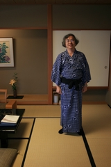 04-11-04 Kagaya Hotel - dressed in Japanese style after check-in