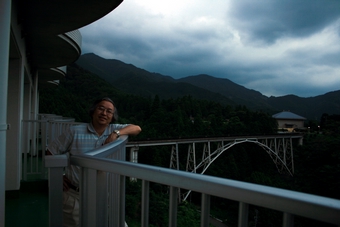 05-12-02 Pastor Hotel with Gero Hot Spring in Gero City - at room balcony