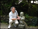 04-06-04 With a stone monk in Natadera Temple 2.jpg