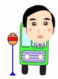 Comic baby face of Prof. Tsai on a car (generated in this lab)