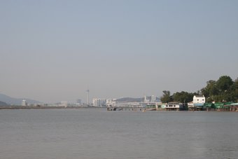 Day 2--- 03-05 Avenida de Cinco de Outubro, Coloane Island --- looking at Macau Peninsula