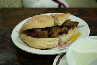 Day 3--- 04-03 Leitaria I son (I Son Milk Cafe) - 'pork chop bun' (roasted pork hamburger)