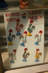 Day 5--- 05-02 Downtown strolling - galos de barcelos (the rooster from Barcelos) often regarded as national symbol of Portugal