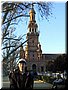 23---2_9_Seville - Spain Square --- 02 Hsin-Mu against one of the two wing towers.JPG