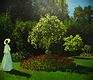 Paintings of Monet  --- Lady in the Garden --- seen in The Hermitage Museum