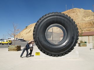 06-03-2 A wheel of the mining truck