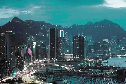 France 1998---D01-01-01 Night Scene of Hong Kong where we transerred to Europe.jpg