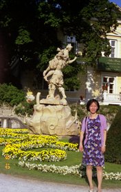 Austria 1999---08-09D 05 A beauty in front of a statue.jpg