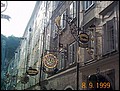 Austria 1999---08-09C 23 The Getreidegasse Street which is full of beautiful shop signs.jpg
