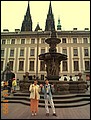 Czech 1999---10-02 13 Hsin-Mu and Miss Chen at the fountain.jpg