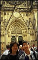 Czech 1999---10-02 19 Hsin-Mu and Kao outside the cathedral.jpg
