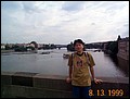 Czech 1999---10-03 04 Hsin-Han on Charles Bridge.jpg