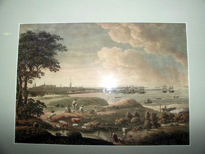 Estonia 2002---D2-02 04 A painting of the ancient Tallinn seen from a distant sea shore.jpg