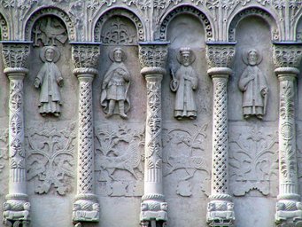 A3--02 The wall of Cathedral of St. Demetrius at Valmidir, Russia.JPG