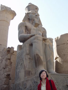 Egypt 2004---D05-02-05 In front of a statue of Ramses II in the Temple of Luxor.jpg