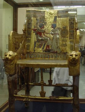 Egypt 2004---D09-03-07 Tutanhkamen's chair in Egypt Museum in Cairo.jpg