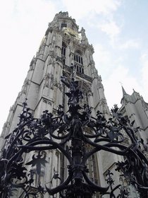 Day 04.07 (Belgium)-A sculpture in the square of the Cathedral of Our Lady in Antwerp.jpg