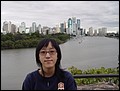 Australia 2006---06-05-01 In front of Brisbane skyline at Kangaroo Point.jpg