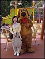 Australia 2006---07-02-16 With a Wiggles World character 'Wags the Dog' in Dreamworld Theme Park.jpg