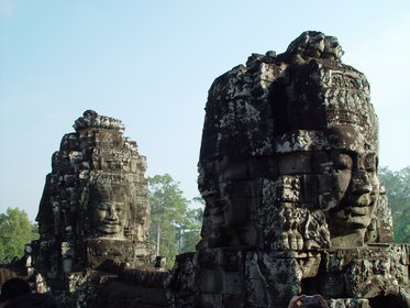 Cambodia 2006 --- Day 02-02  Bayon --- Astonishing four-faced towers in Bayon Temple in Angkor Thom.jpg
