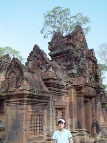 Cambodia 2006 --- Day 04-01 Banteay Srei --- 03 In front of a gate of the temple.jpg