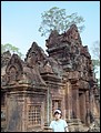 Cambodia 2006 --- Day 04-01 Banteay Srei --- 03 In front of a gate of the temple.jpg