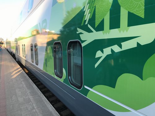 Finland 2017_07_Taking Santa Claus Express to Helsinki - train exterior.jpg