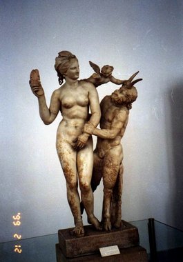Greece 1999---'Aphrodite and Pan'  in National Archaeological Museum in Athens.jpg